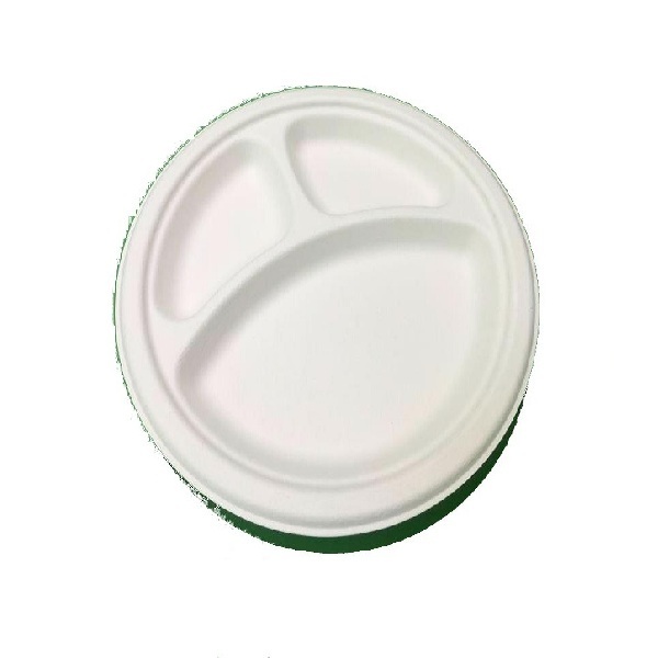 9 inch 3cp plate bagasse