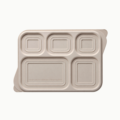 5 CP Cornstarch Meal Tray with Lid