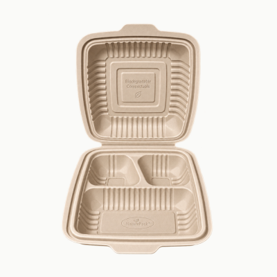 3 Compartment Clamshell Food Container