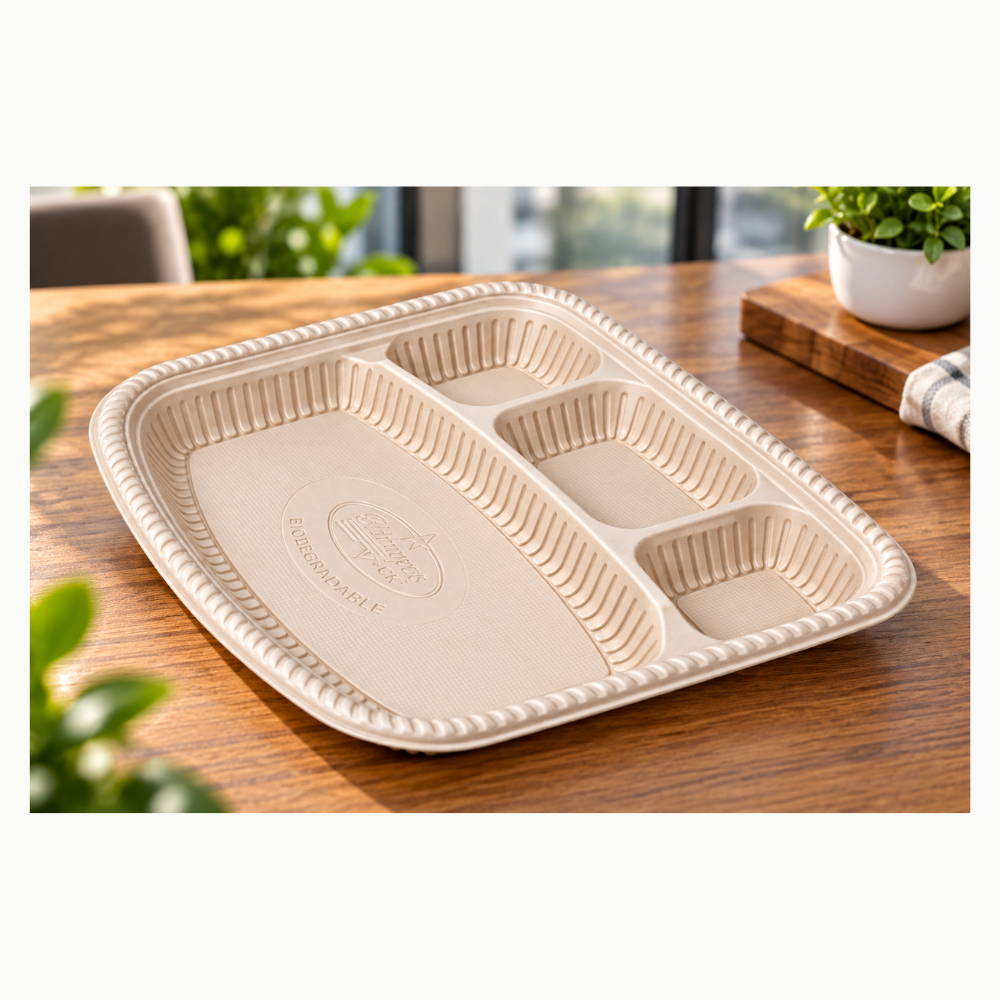 4 CP Cornstarch Square Plate - Image 2