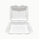 9" × 9" Plain Clamshell Food Container