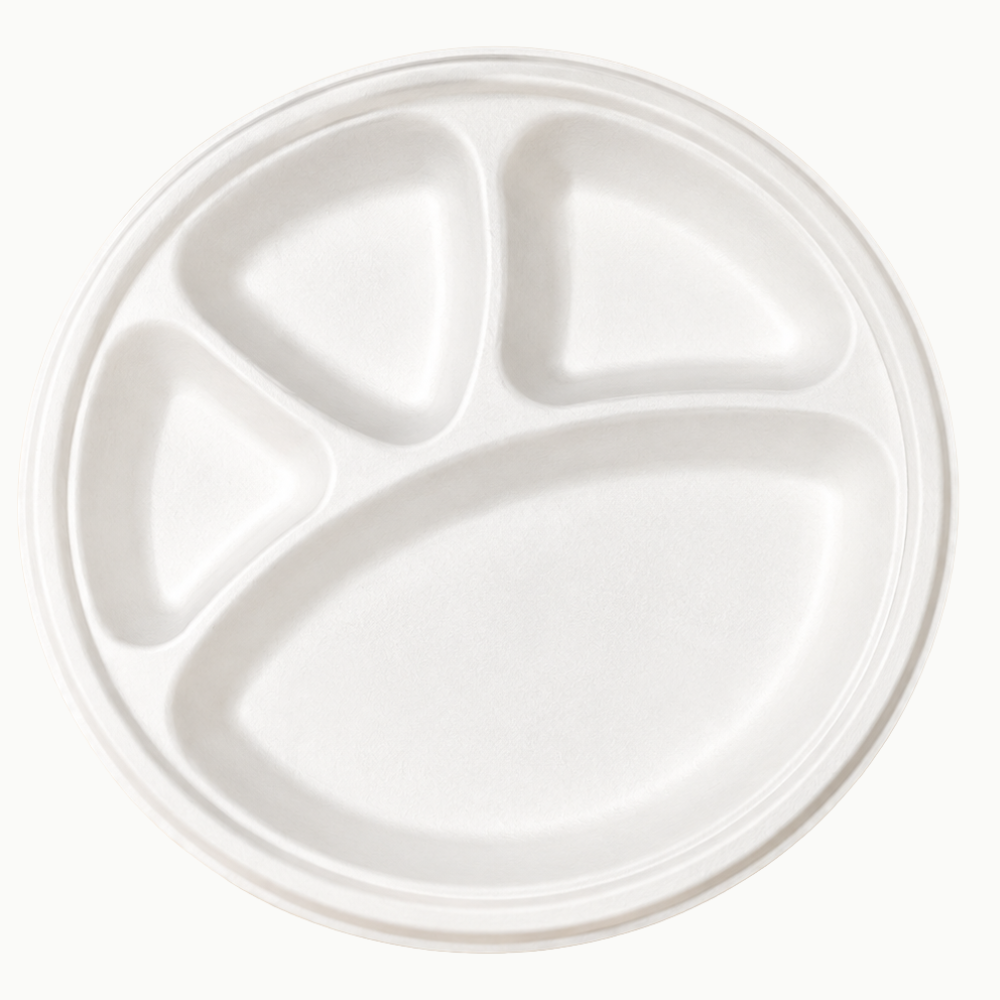 11″ 4 Compartment Plate