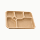 Brown 5 CP Rectangular Tray