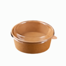 1000ml Kraft Paper Salad Bowl with PET Lid (32oz)